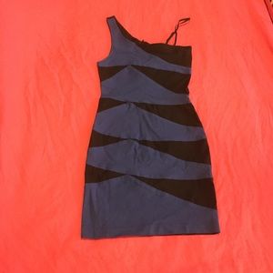 Blue/black colorblock dress - perfect condition!!
